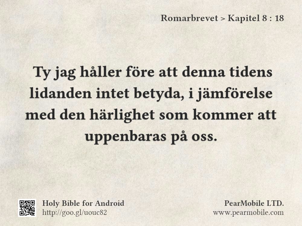 Romarbrevet, Kapitel 8:18